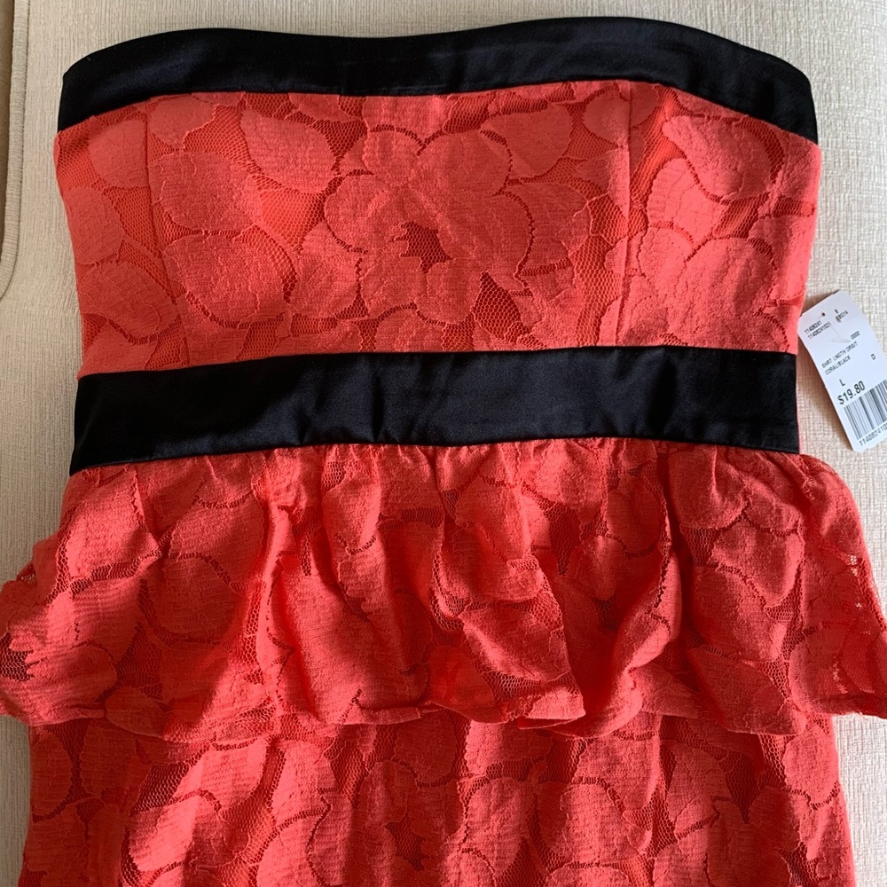 Forever 21 Strapless Floral Lace A-Line Dress